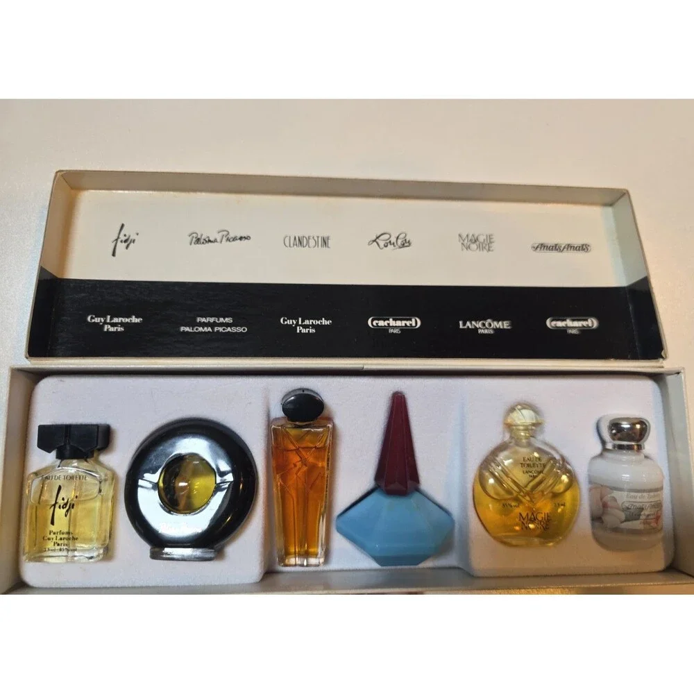 Paris Mini Perfumes Gift Set NIB Lancome Paloma Laroche Cacharel